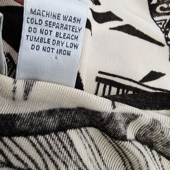 Chico's Travelers Top Size 2 Large Brown Tan 3/4 Sleeve Slinky Knit Pullover - Picture 7 of 7